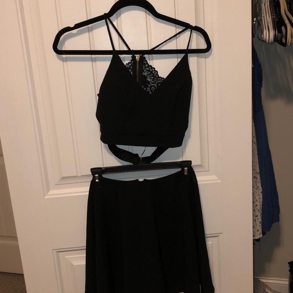 black 2 piece dress